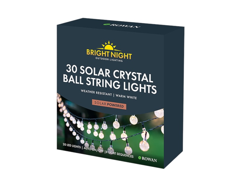 Wholesale Crystal Ball Solar String Lights Warm White Wholesale Crystal Ball Solar String Lights Warm White