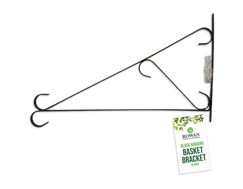 Wholesale 16" Black hanging basket bracket | Gem imports Ltd. Wholesale 16" Black hanging basket bracket | Gem imports Ltd.