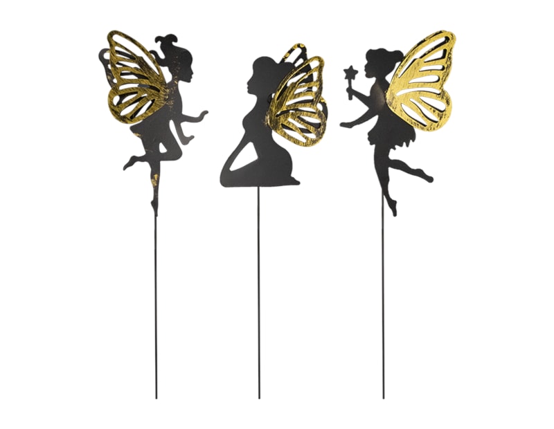 Wholesale Fairy silhouette Metal Garden stake | Gem imports Ltd. Wholesale Fairy silhouette Metal Garden stake | Gem imports Ltd.