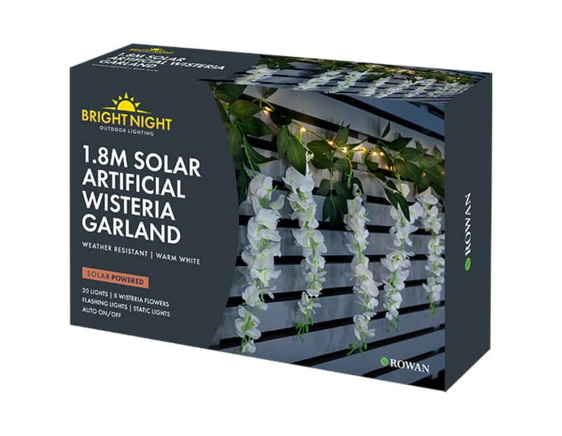 Wholesale Solar LED Artificial Wisteria Garland 1.8M Wholesale Solar LED Artificial Wisteria Garland 1.8M