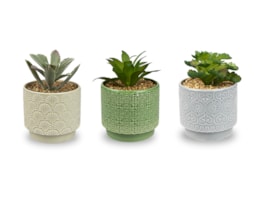 Wholesale Artificial Plant in Dolomite Textured Pot Wholesale Artificial Plant in Dolomite Textured Pot