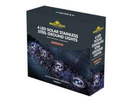 Wholesale Solar LED Stainless Steel Ground Lights 4pk Wholesale Solar LED Stainless Steel Ground Lights 4pk