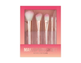 Wholesale Pink Chrome Makeup Brush Set 5pcs Wholesale Pink Chrome Makeup Brush Set 5pcs
