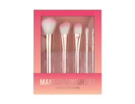 Wholesale Pink Chrome Makeup Brush Set 5pcs Wholesale Pink Chrome Makeup Brush Set 5pcs