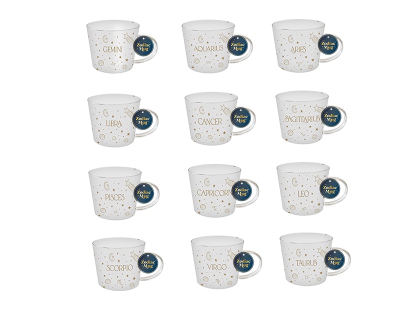 Wholesale Zodiac Glass Constellation Mug Wholesale Zodiac Glass Constellation Mug