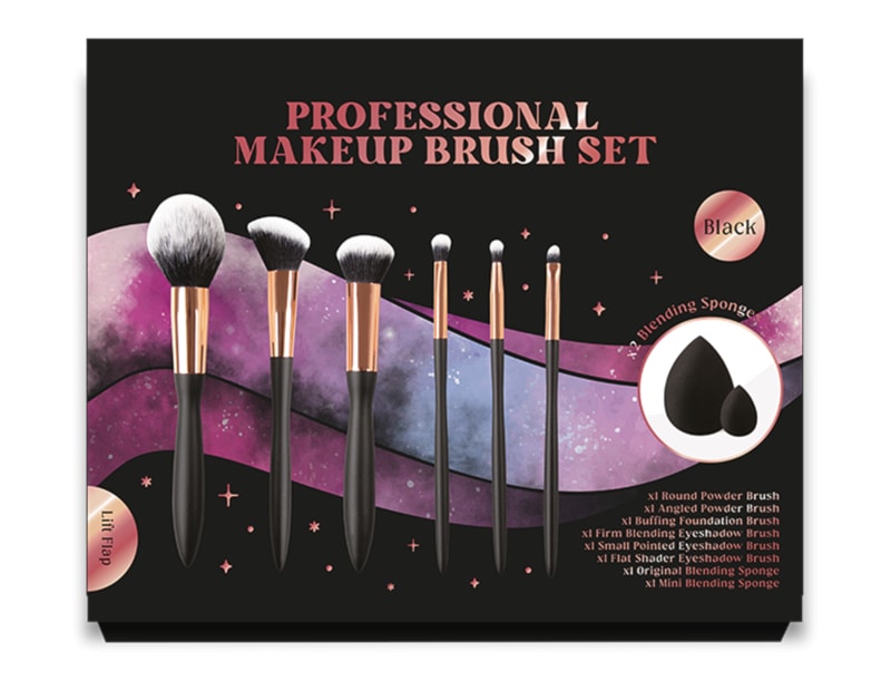 Wholesale Black Professional Makeup Brush Set 8pk Wholesale Black Professional Makeup Brush Set 8pk