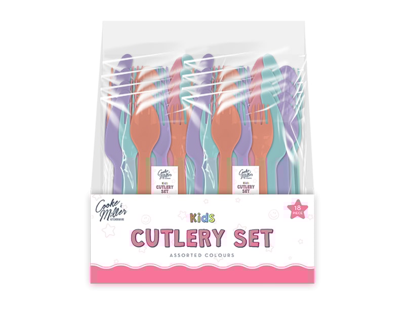 Wholesale Girls Cutlery Set 18pk CDU Wholesale Girls Cutlery Set 18pk CDU