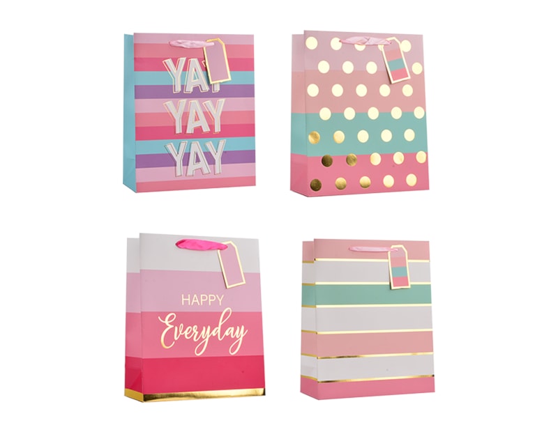 Wholesale Girls Foiled Medium Gift Bag 26x32x12cm Wholesale Girls Foiled Medium Gift Bag 26x32x12cm