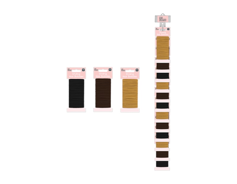 Wholesale Hair Bobbles 50pk With Clip Strip Wholesale Hair Bobbles 50pk With Clip Strip