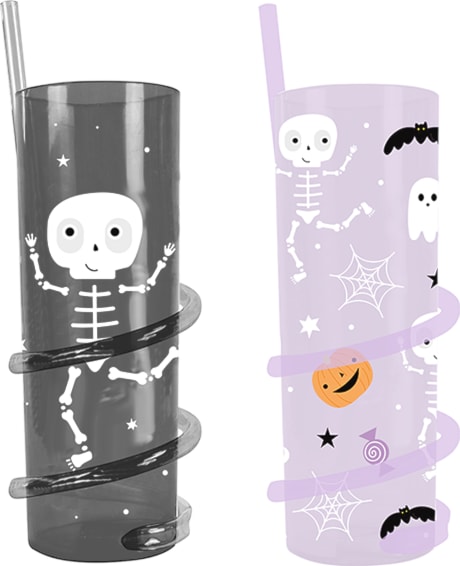 Wholesale Halloween spiral straw tumbler Wholesale Halloween spiral straw tumbler