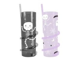 Wholesale Halloween spiral straw tumbler