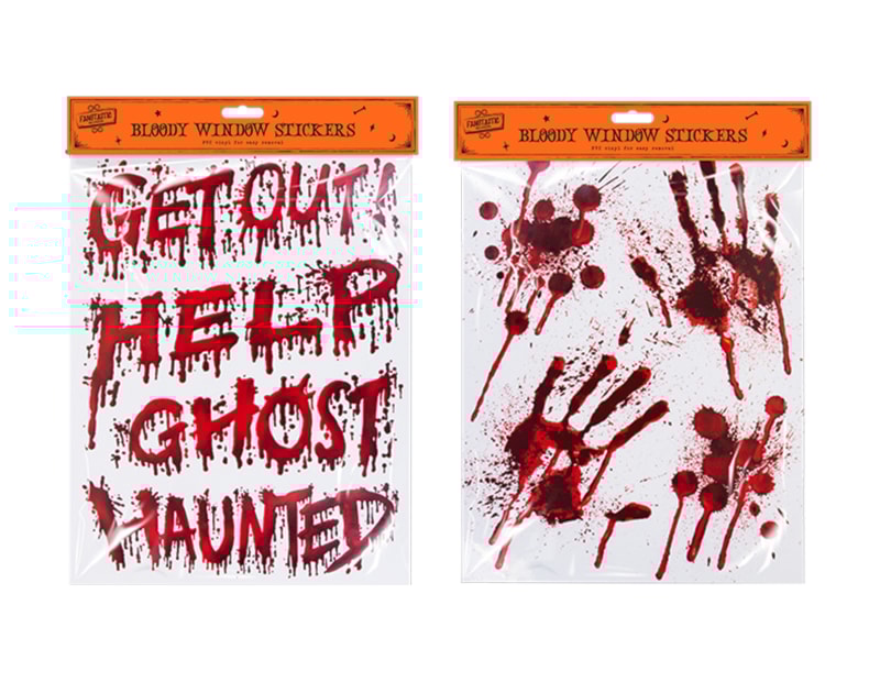 Wholesale Blood Window Stickers Halloween Bloody Window Stickers