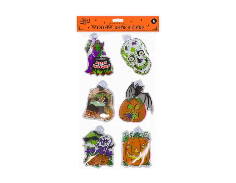 Wholesale Halloween Window Decorations Halloween Window Decorations - 6 Pack Main image Zoom image