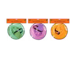 Wholesale Halloween LED Witch Hats 1pk Wholesale Halloween LED Witch Hats 1pk
