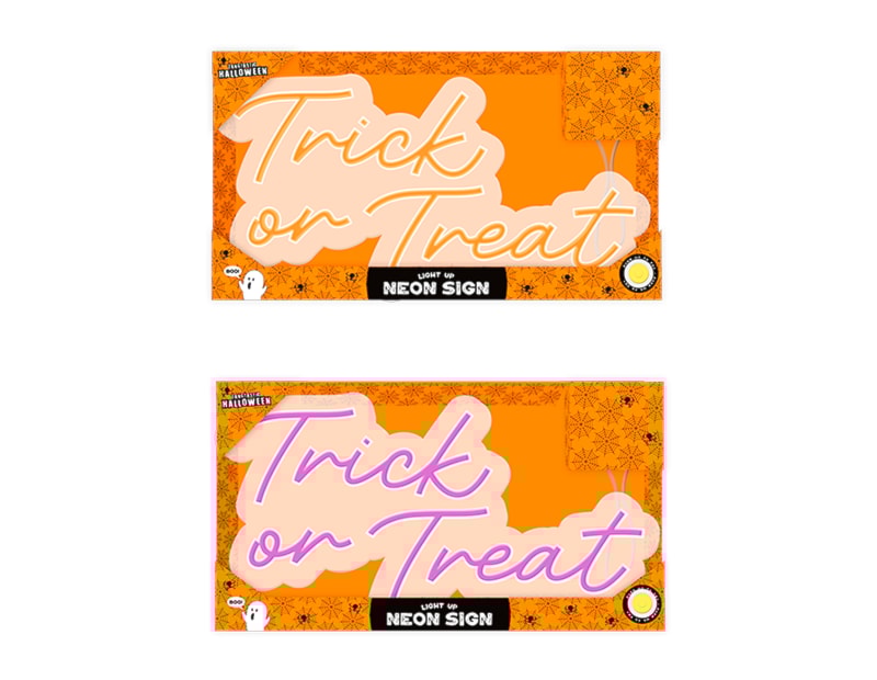 Wholesale Light Up Neon Trick Or Treat Sign