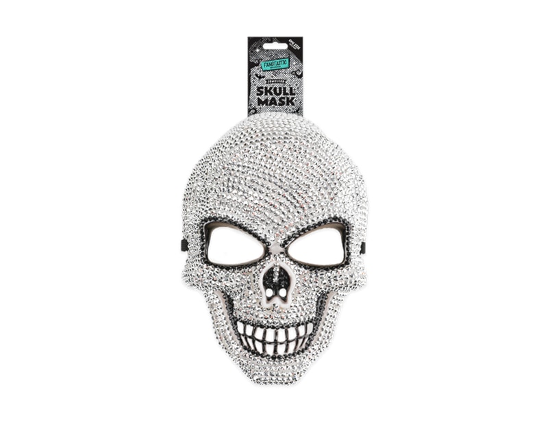 Wholesale Halloween Jewelled Skull Mask