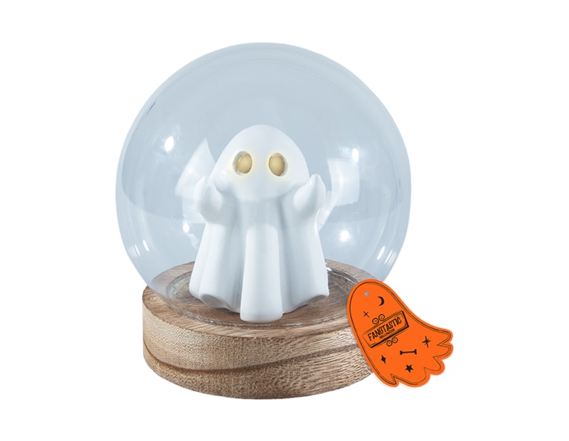 Halloween Light Up Glass Ghost Ball Halloween Light Up Glass Ghost Ball