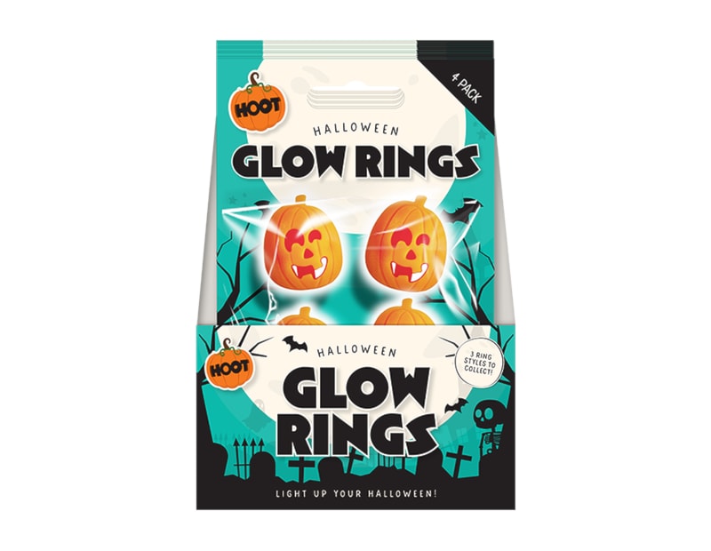 Wholesale Halloween Glow Rings 4pk CDU Wholesale Halloween Glow Rings 4pk CDU