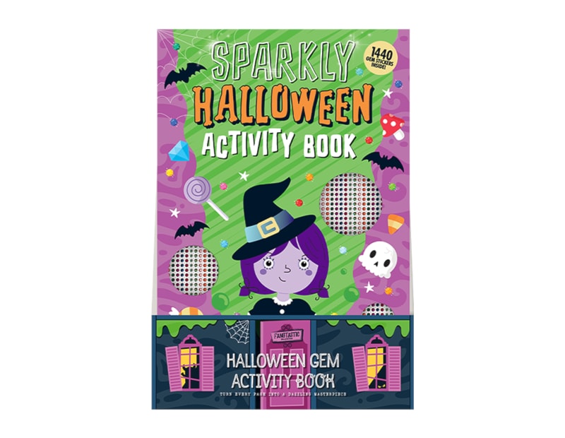 Wholesale Halloween Childrens Gem Sticker and Colouring Book CDU Wholesale Halloween Childrens Gem Sticker and Colouring Book CDU