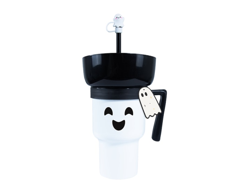 Halloween Spooky Snack Tumbler With Straw Topper 850ml Halloween Spooky Snack Tumbler With Straw Topper 850ml