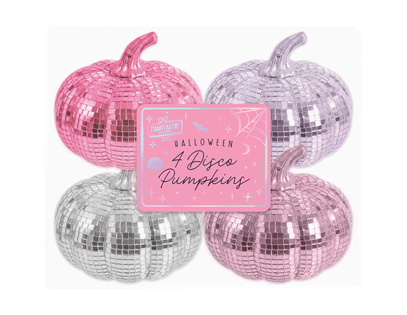 Halloween Mini Disco Pumpkin 4pk Halloween Mini Disco Pumpkin 4pk