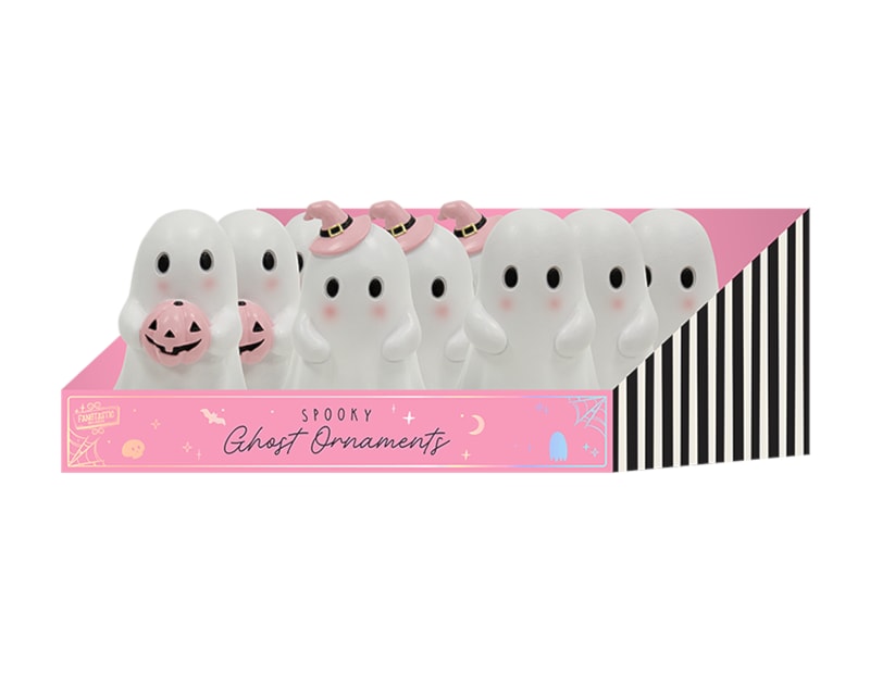 Wholesale Halloween Pink Ghost Ornament CDU Wholesale Halloween Pink Ghost Ornament CDU