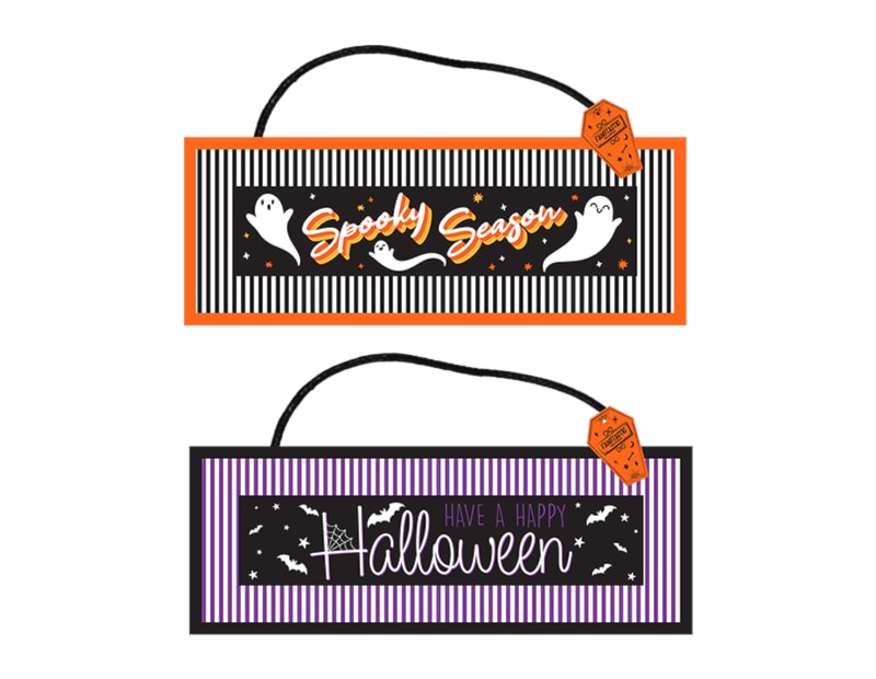 Wholesale Halloween Hanging Sign 18 x 48cm Wholesale Halloween Hanging Sign 18 x 48cm