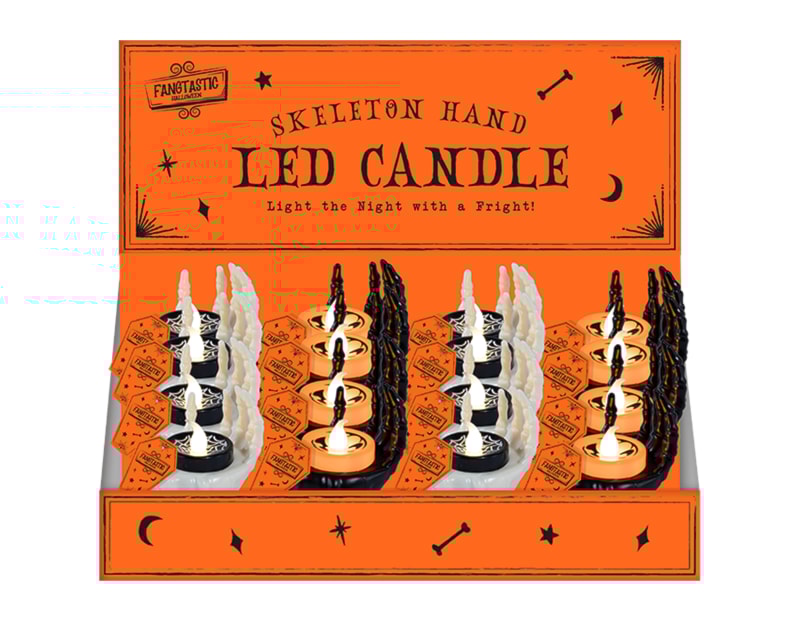 Wholesale Halloween Skeleton Hand With LED Candle Wholesale Halloween Skeleton Hand With LED Candle