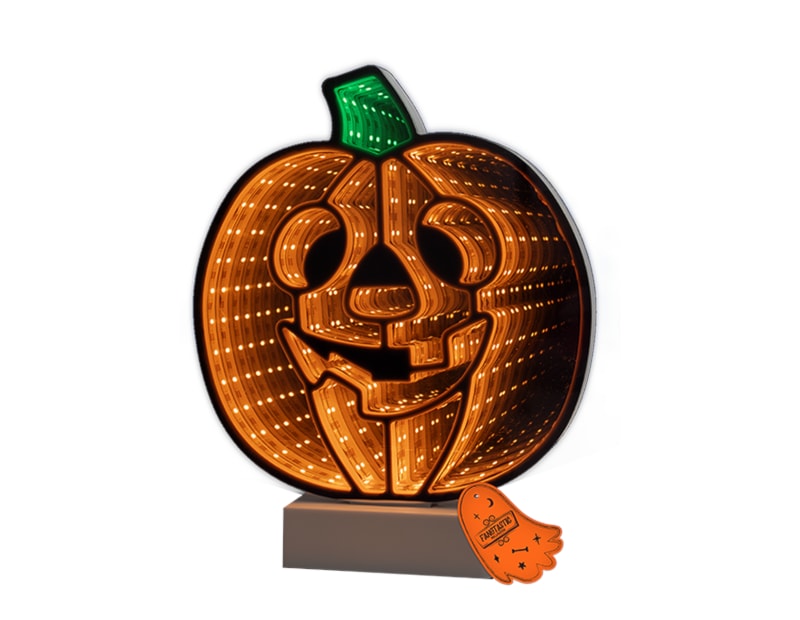 Wholesale LED Battery Operated Infinity Light Pumpkin 25cm x 21cm Wholesale LED Battery Operated Infinity Light Pumpkin 25cm x 21cm