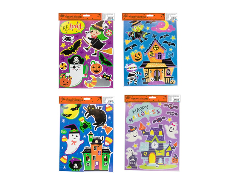 Wholesale Halloween Colourful Glitter Window Stickers | Gem Import Ltd Wholesale Halloween Colourful Glitter Window Stickers | Gem Import Ltd