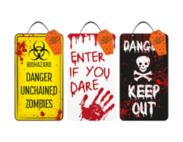 Wholesale Halloween warning plaque Wholesale Halloween warning plaque