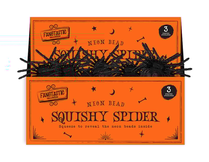 Wholesale Neon Bead Squishy spider CDU Wholesale Neon Bead Squishy spider CDU