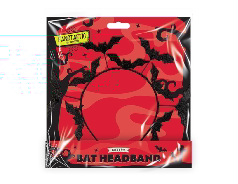Wholesale Black Glitter Bat Headband Wholesale Black Glitter Bat Headband