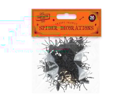 Wholesale Halloween Glitter Spiders - 36pk | Gem imports Ltd