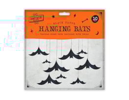 Wholesale Halloween Hanging Bat Paper Decorations 10pk
