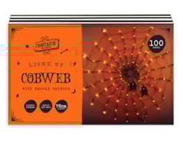Wholesale Spooky Light Up Cobweb with Spiders Wholesale Spooky Light Up Cobweb with Spiders
