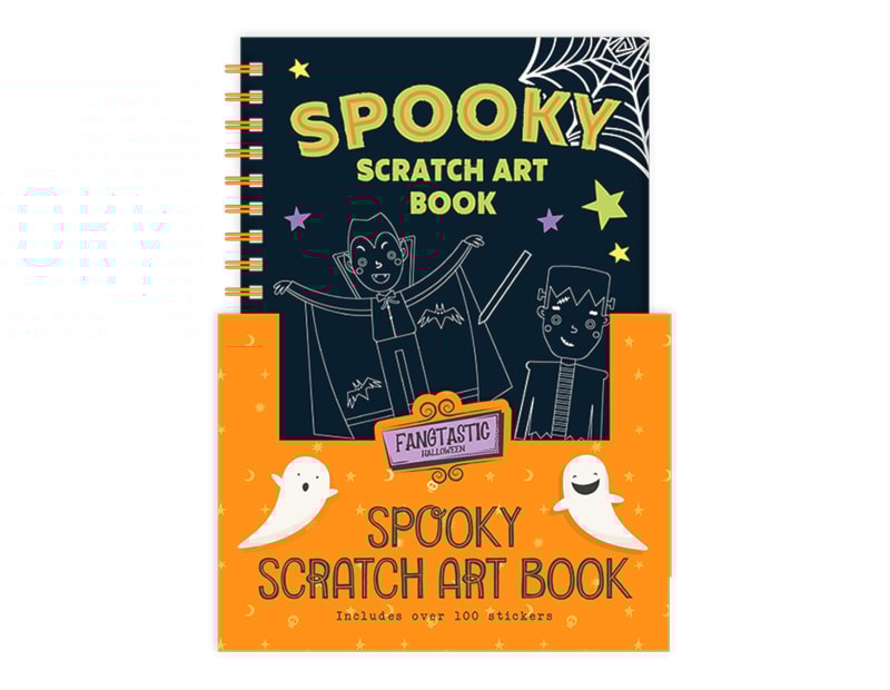 Wholesale Spooky Halloween Scratch Art Book CDU Wholesale Spooky Halloween Scratch Art Book CDU