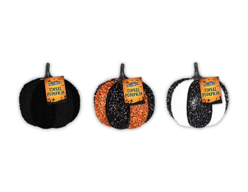 Wholesale Halloween Tinsel Pumpkin 14cm Wholesale Halloween Tinsel Pumpkin 14cm