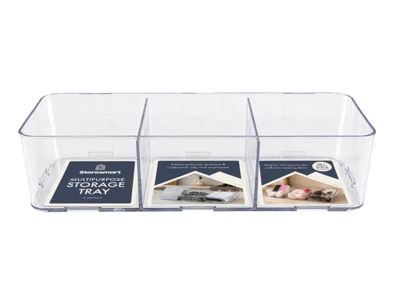 Wholesale 3 Section Multipurpose Organiser 6X13X35cm Wholesale 3 Section Multipurpose Organiser 6X13X35cm