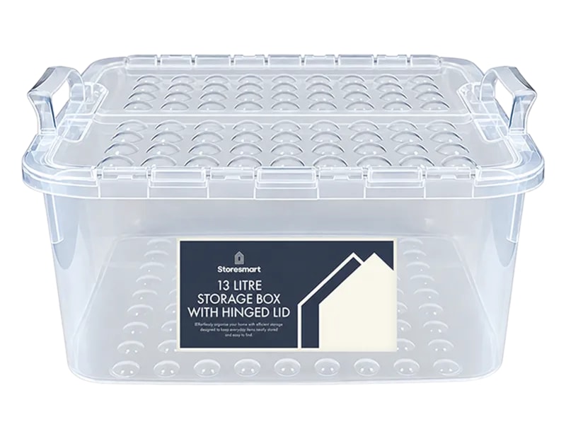Wholesale Storage Box with Hinged Lid 13L Wholesale Storage Box with Hinged Lid 13L