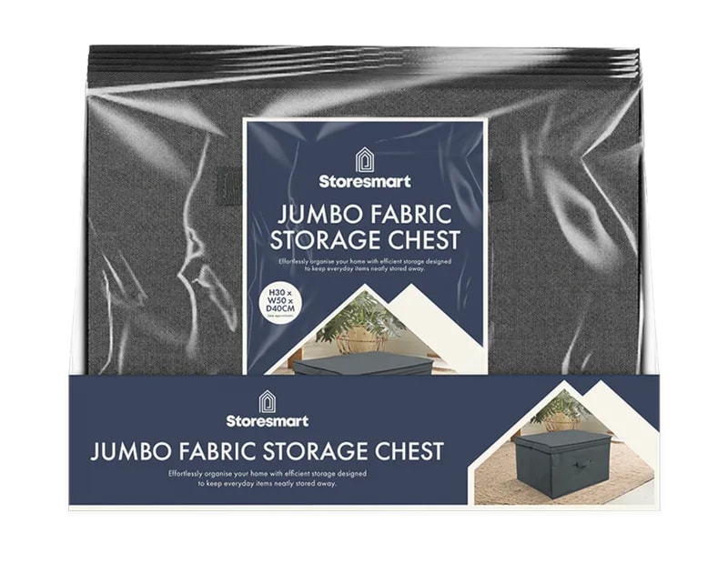 Wholesale Jumbo Printed Fabric Storage Chest 30X50X40CM CDU Wholesale Jumbo Printed Fabric Storage Chest 30X50X40CM CDU