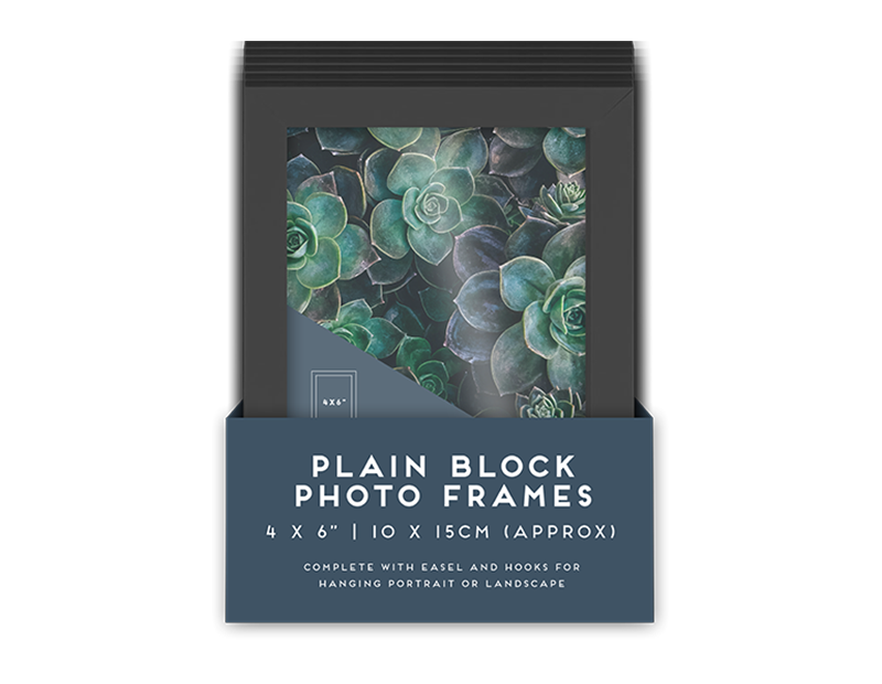 Wholesale Black Block Photo Frame 4 X 6" 1pk CDU