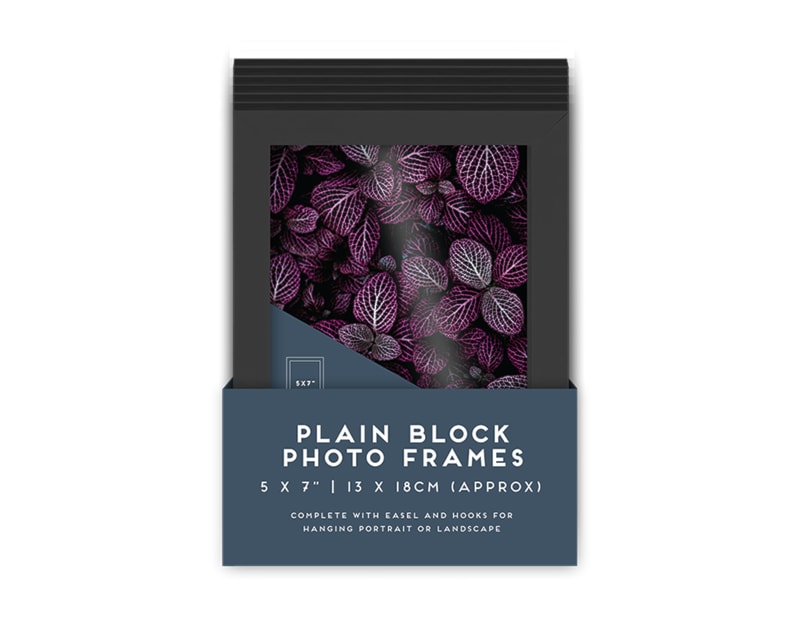 Wholesale Black Block Photo Frame 5 X 7" 1pk CDU Wholesale Black Block Photo Frame 5 X 7" 1pk CDU