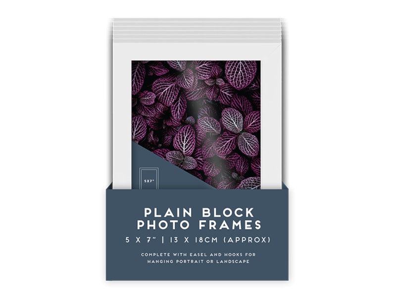 Wholesale White Block Photo Frame 5 X 7" 1pk CDU Wholesale White Block Photo Frame 5 X 7" 1pk CDU