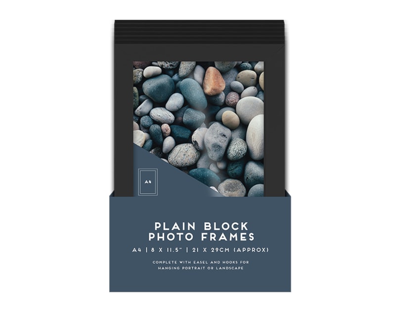 Wholesale Black Block Photo Frame A4 1pk CDU Wholesale Black Block Photo Frame A4 1pk CDU