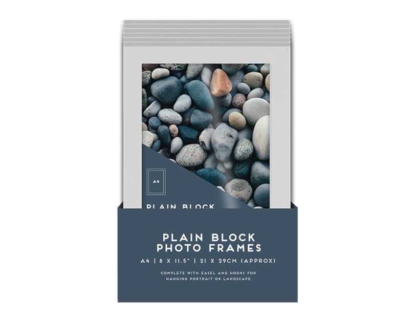 Wholesale White Block Photo Frame A4 1pk CDU Wholesale White Block Photo Frame A4 1pk CDU