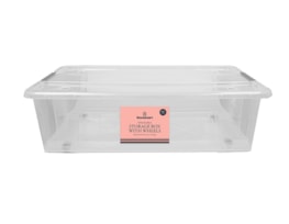 Wholesale Clip Lid Storage Box With Wheels 35L Wholesale Clip Lid Storage Box With Wheels 35L