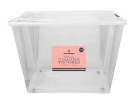 Wholesale Clip Lid Storage Box With Wheels 120L