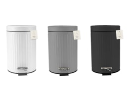 Wholesale 3L Ribbed Metal Pedal Bin Wholesale 3L Ribbed Metal Pedal Bin