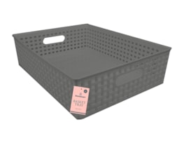 Wholesale Plastic Rattan Effect Basket Tray Wholesale Plastic Rattan Effect Basket Tray